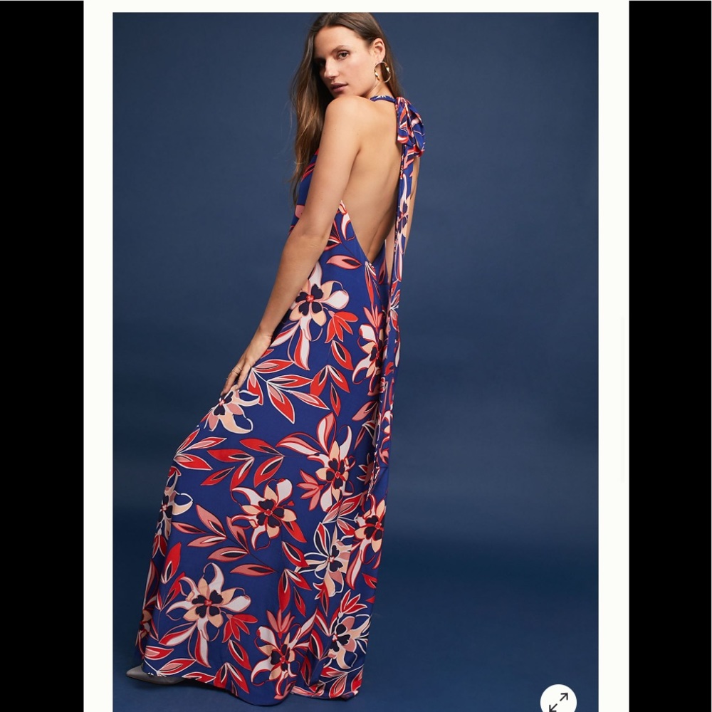 Yumi Kim silk maxi floral tango halter dress